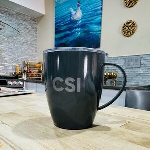 12 oz Haus Gray CSI Logo Stainless Steel Copper Insulated Thermal Mug NEW